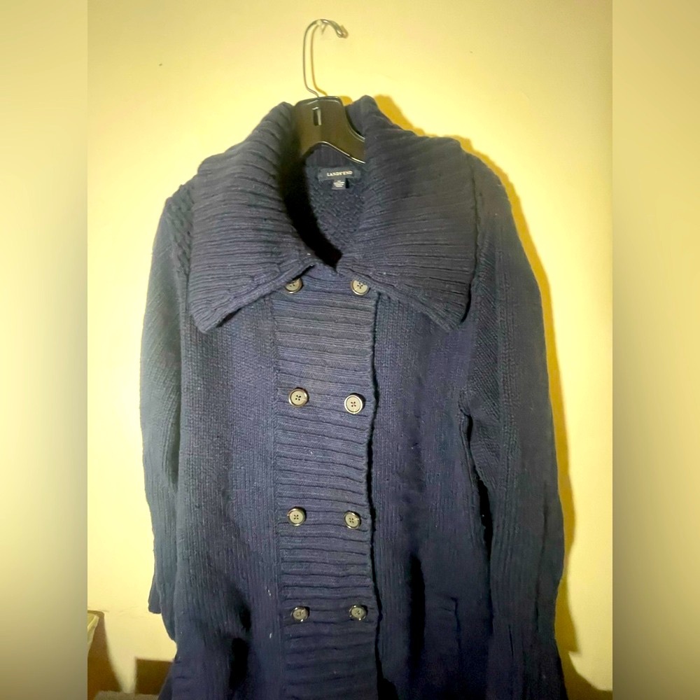 Lands' End Classic Navy Knit Sweater